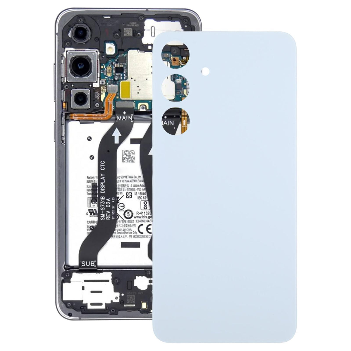Achterklep voor Samsung Galaxy S25 FE 5G SM-S731B (blauw)