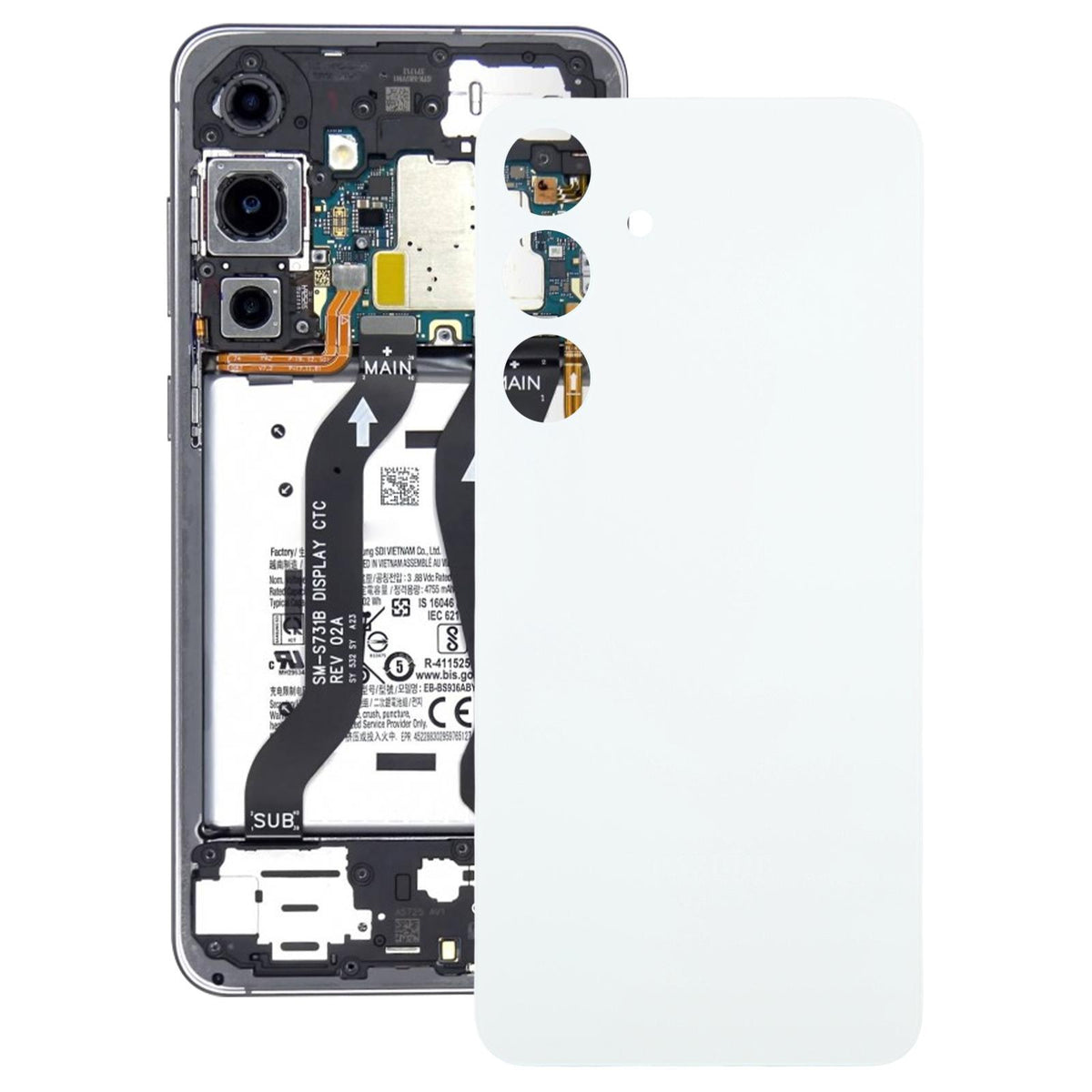 Achterklep voor Samsung Galaxy S25 FE 5G SM-S731B (wit)