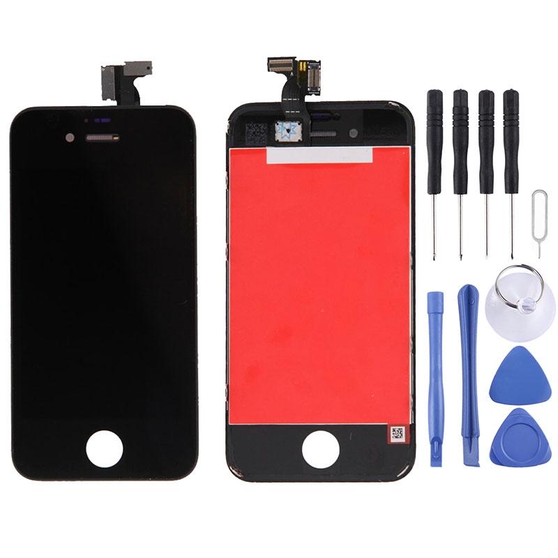 Compleet beeldscherm (LCD, frame en touchscreen) voor iPhone 4 (zwart)