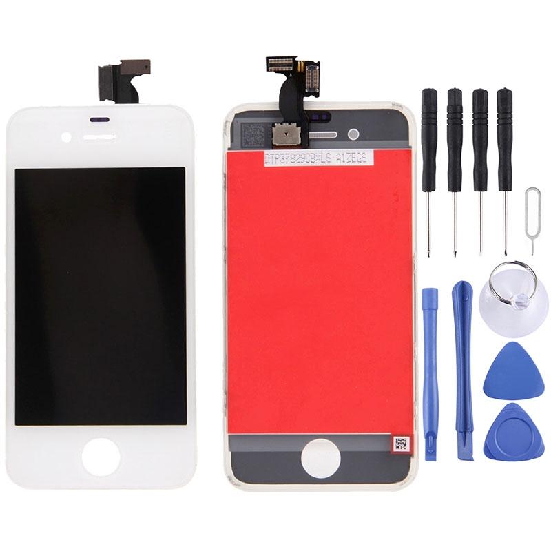 Compleet beeldscherm (LCD, frame en touchscreen) voor iPhone 4 (wit)