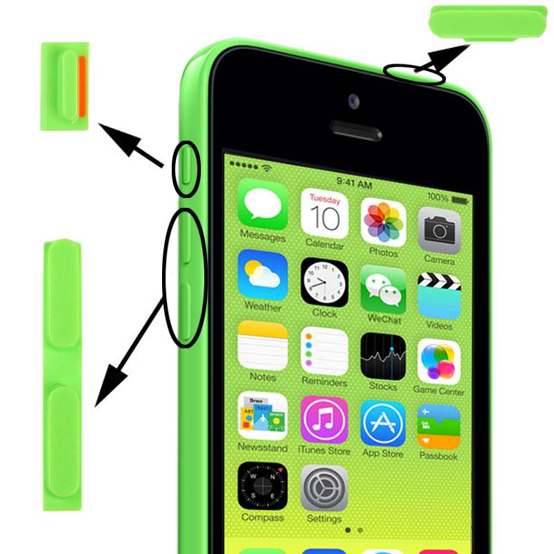 3-in-1 knoppenset voor iPhone 5C (groen)
