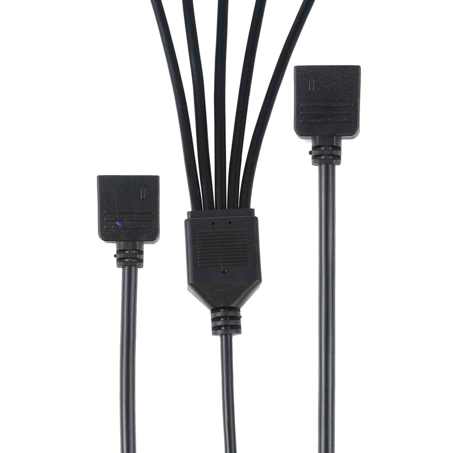 ARGB-splitterkabel 3-pins 5V 1 naar 5 voor Asus Aura-moederborden (zwart)