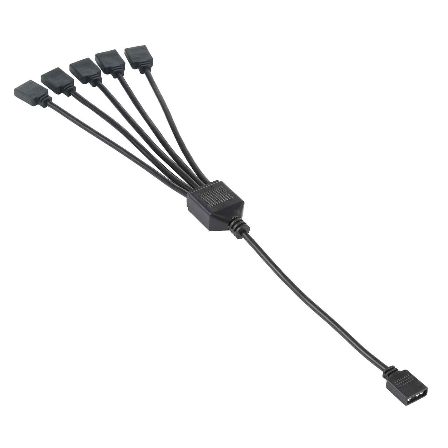 ARGB-splitterkabel 3-pins 5V 1 naar 5 voor Asus Aura-moederborden (zwart)