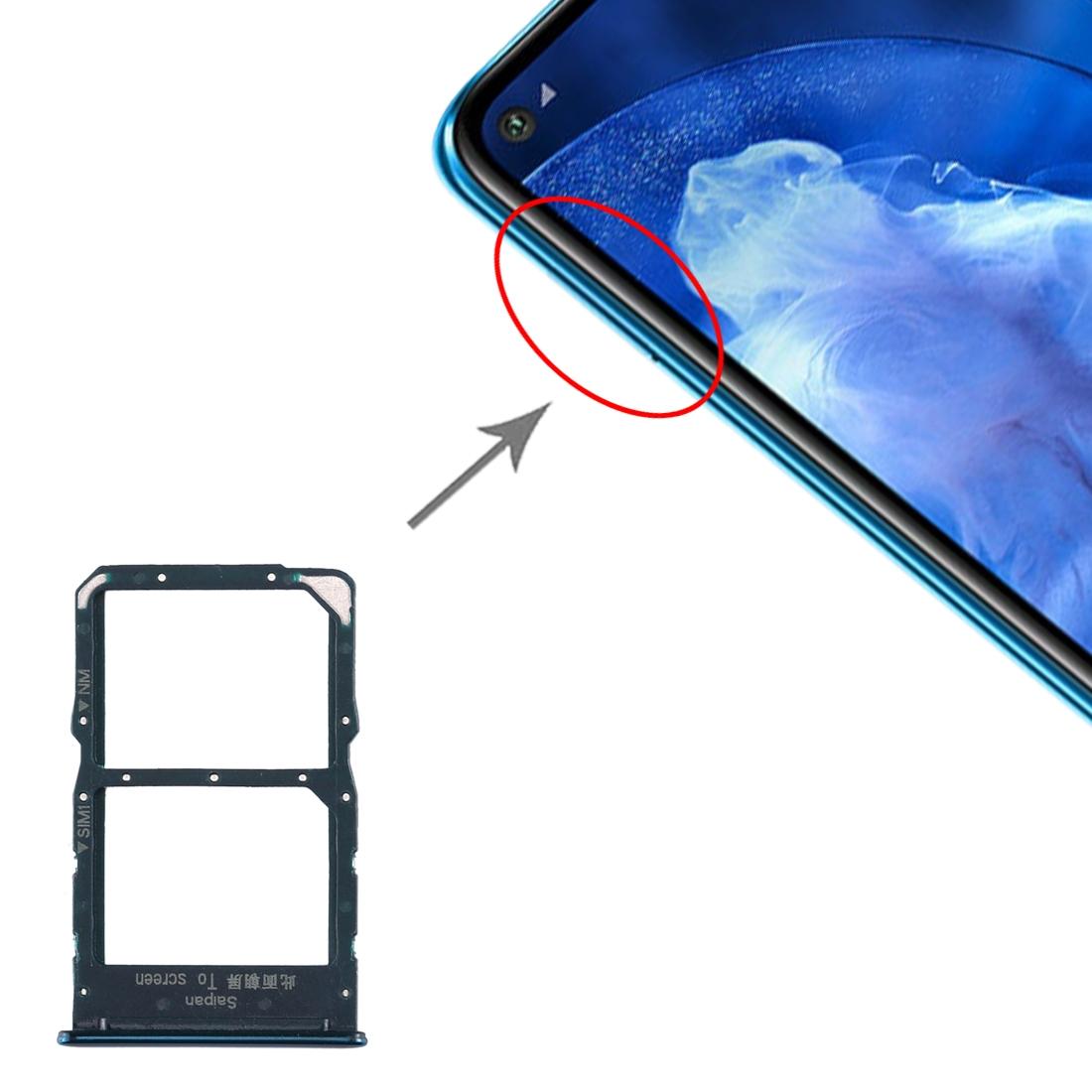 SIM- en NM-kaarthouder voor Huawei Nova 5z / Nova 5i Pro (Groen)