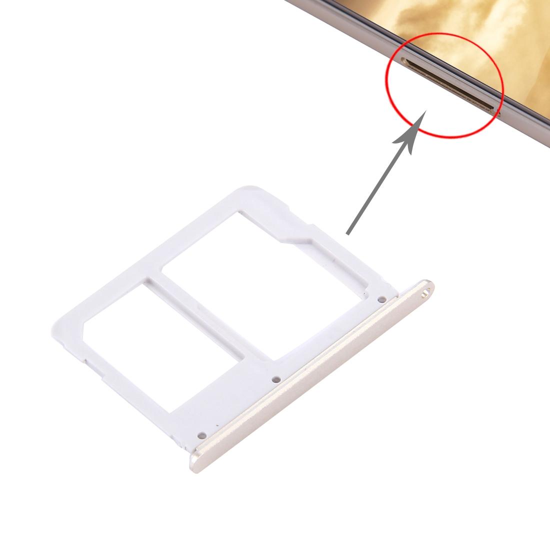 Simkaarthouder en micro-SD-houder voor Samsung Galaxy C7 (C7000) (Goud)