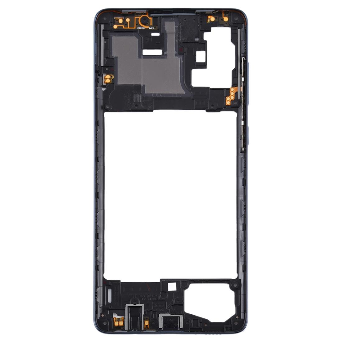 Middenframe voor Samsung Galaxy A71 (zwart)