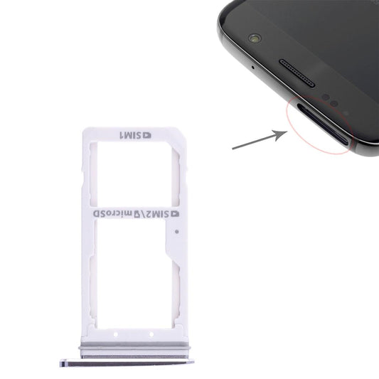 Simkaarthouder dual-SIM en microSD voor Samsung Galaxy S7 (zwart)