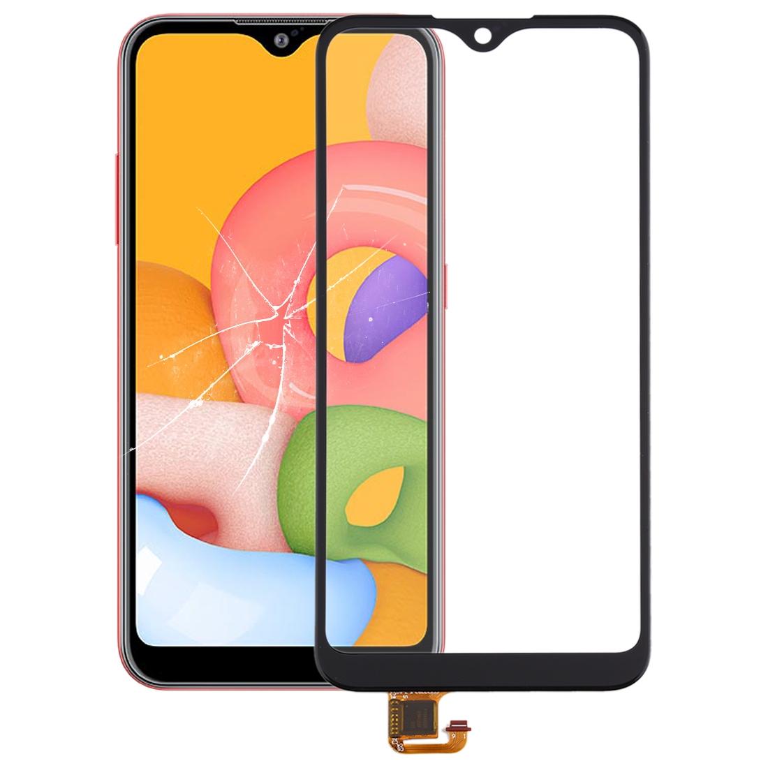 Touchscreen digitizer voor Samsung Galaxy A01 en A21 (zwart)