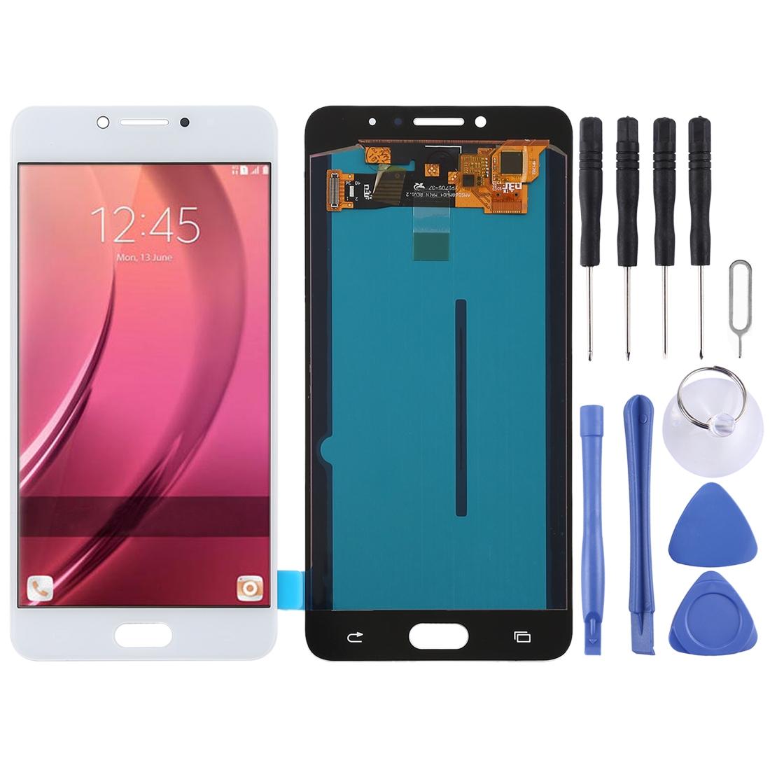 Display unit OLED voor Samsung Galaxy C7 Pro C7010 (wit)