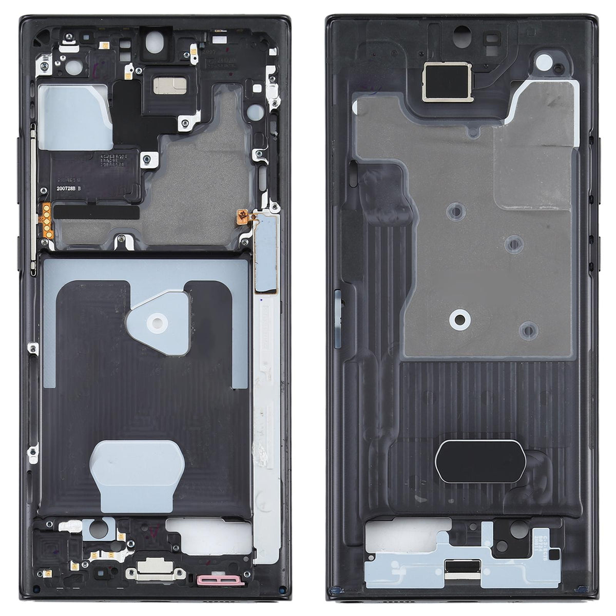 Middenframe met onderdelen voor Samsung Galaxy Note20 Ultra SM-N985F (zwart)