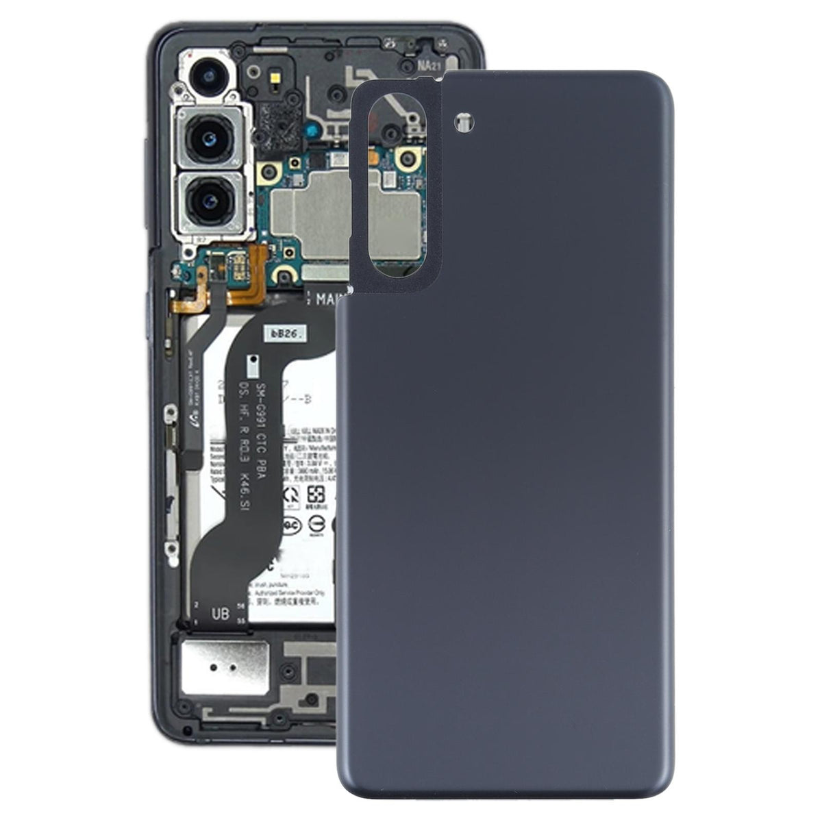 Achterklep voor Samsung Galaxy S21 5G (Zwart)