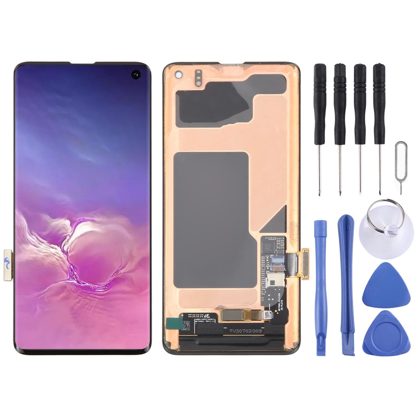 Display unit AMOLED voor Samsung Galaxy S10 4G (zwart)