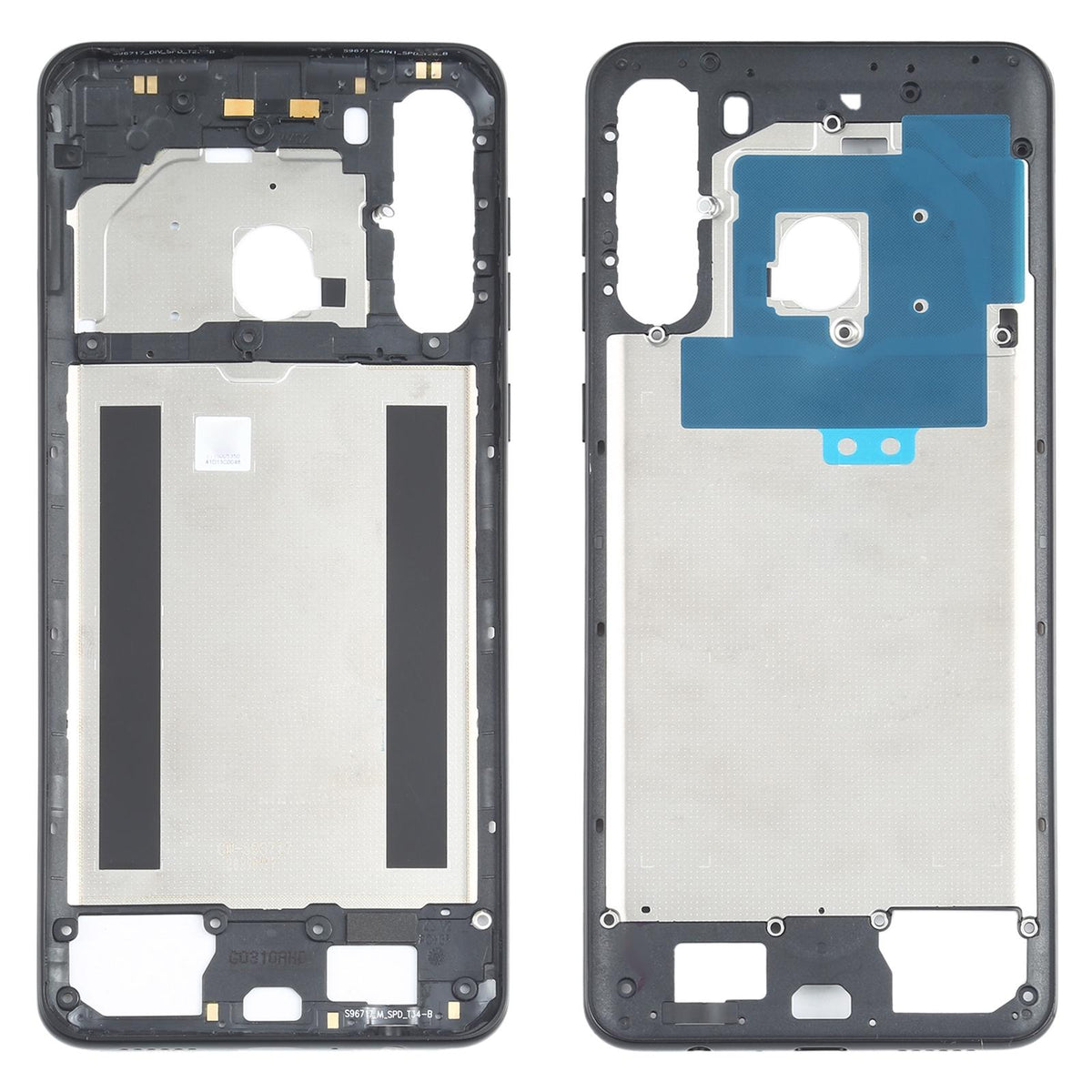 Middenframe voor Samsung Galaxy A21 SM-A215 (zwart)