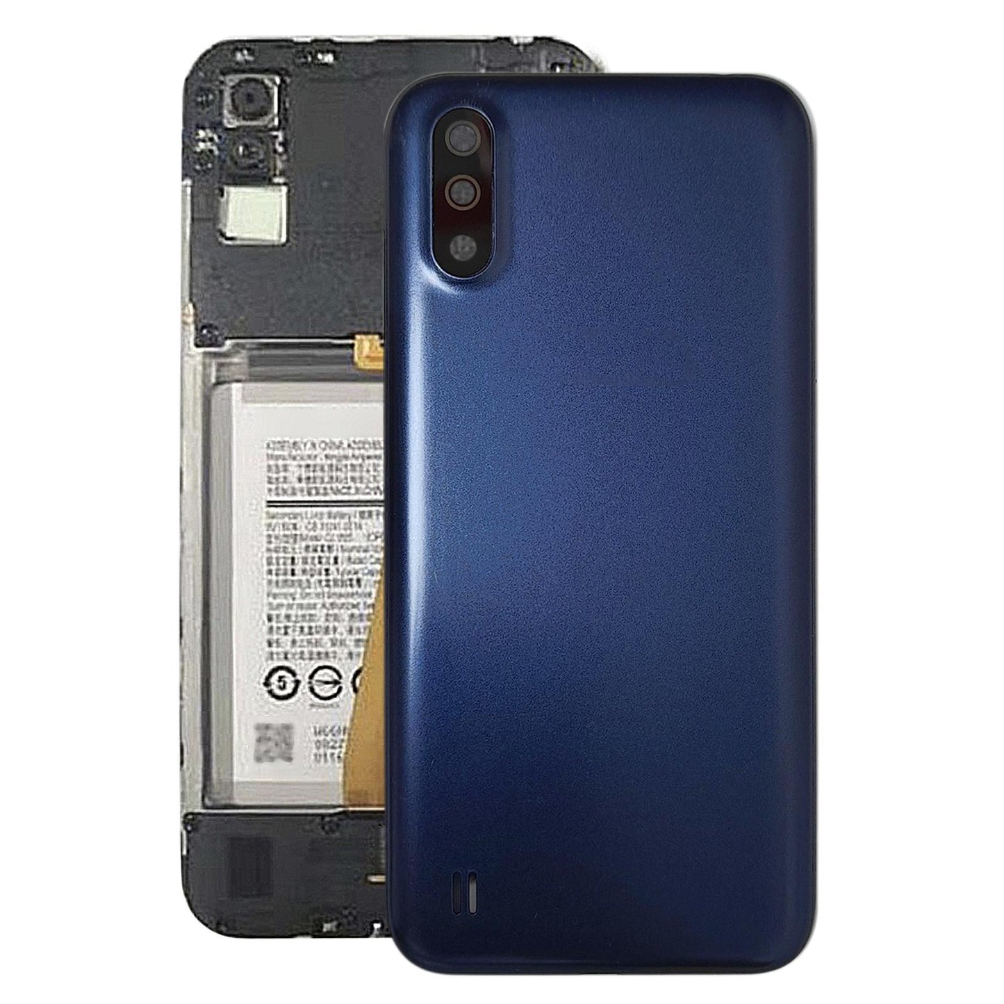Achterklep met cameralijst voor Samsung Galaxy A01 SM-A015F (Blauw)