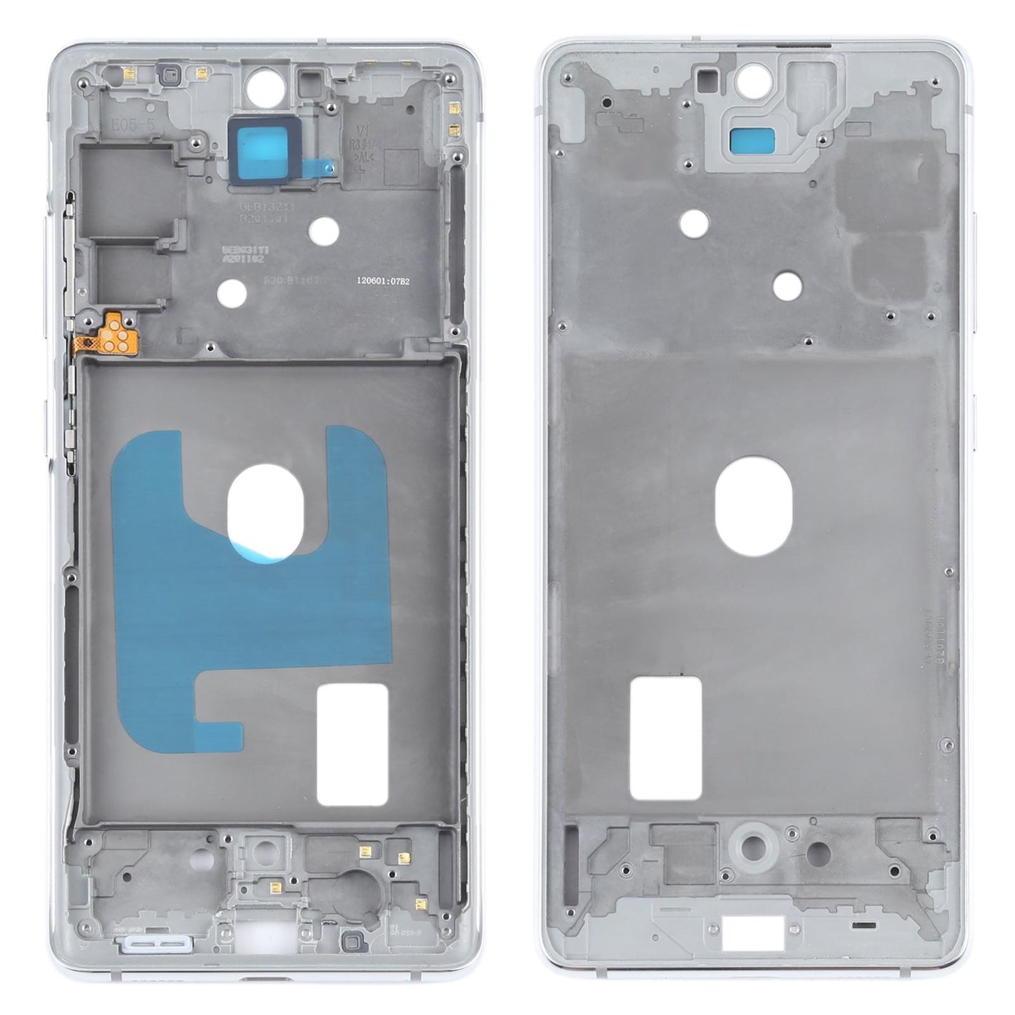 Middenframe met kleine onderdelen voor Samsung Galaxy S20 FE 5G (zilver)