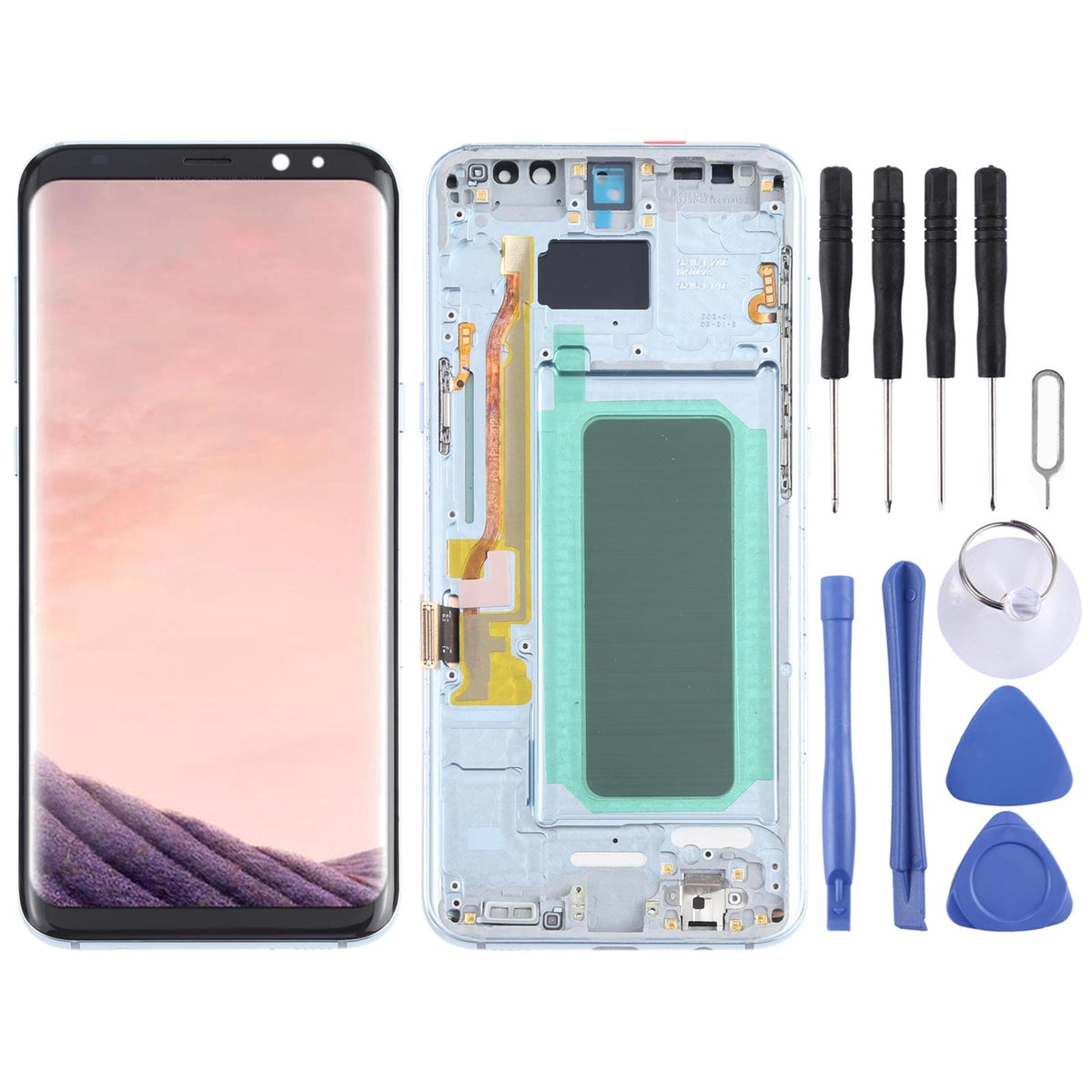 Display unit OLED voor Samsung Galaxy S8+ SM-G955 (met frame, Blauw)