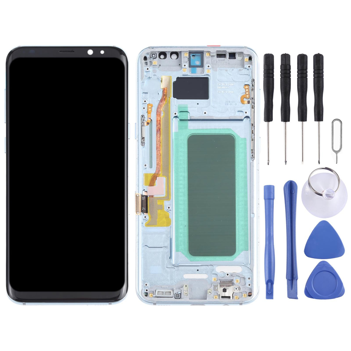 Display unit OLED voor Samsung Galaxy S8+ SM-G955 (met frame, Blauw)