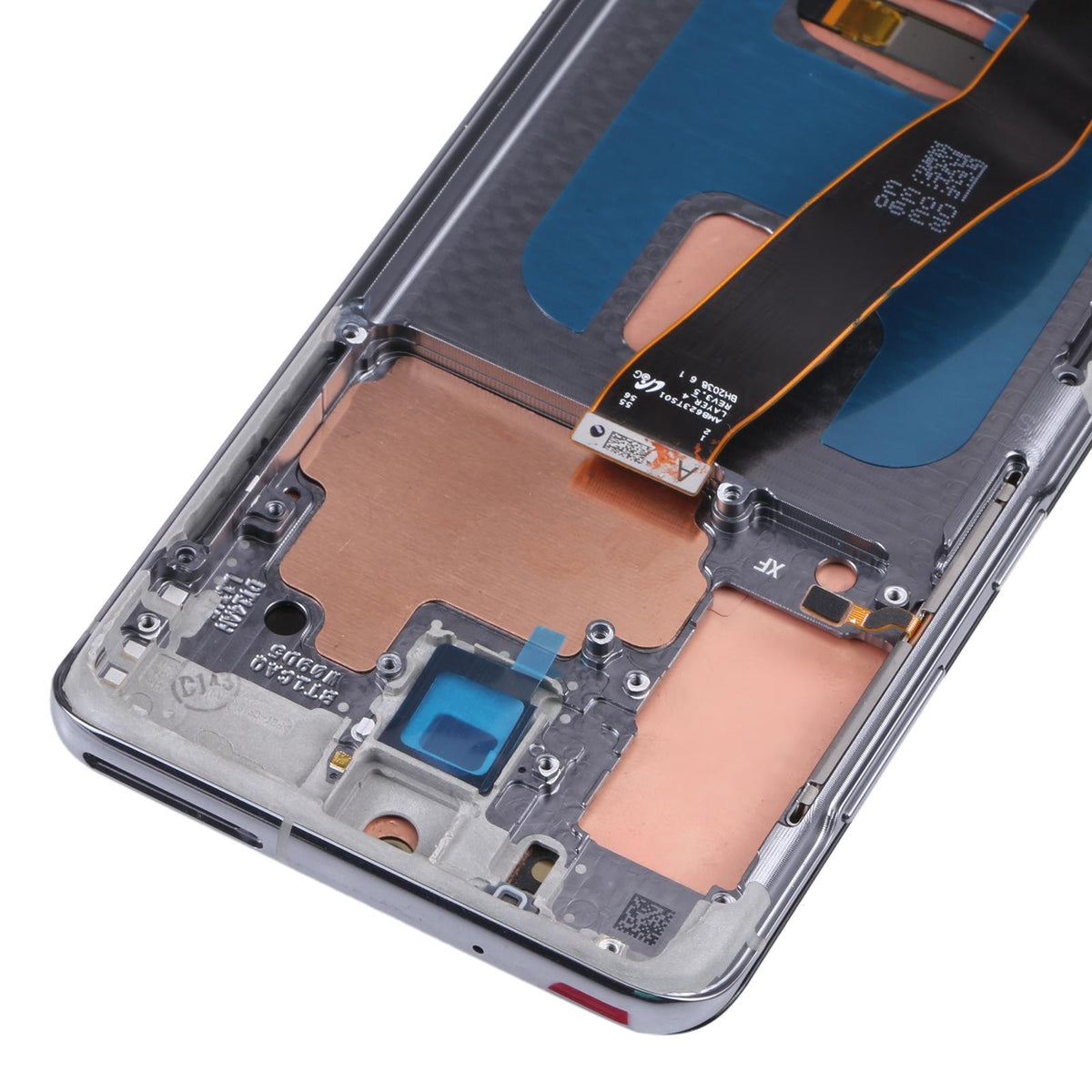 Display unit AMOLED voor Samsung Galaxy S20 5G SM-G981B (met frame, Zilver)