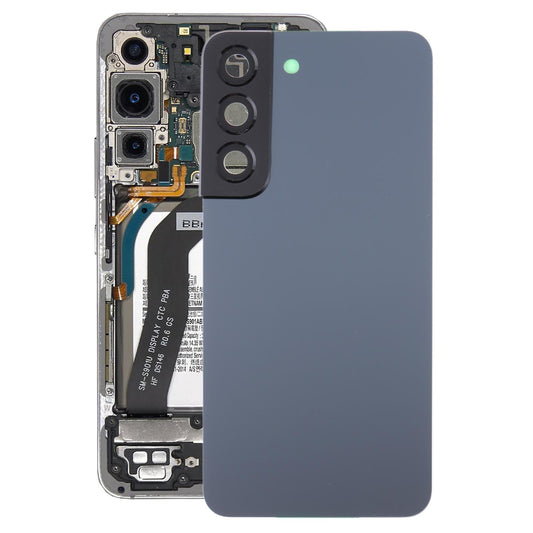 Achterklep met cameralensframe voor Samsung Galaxy S22 5G SM-S901B (blauw)