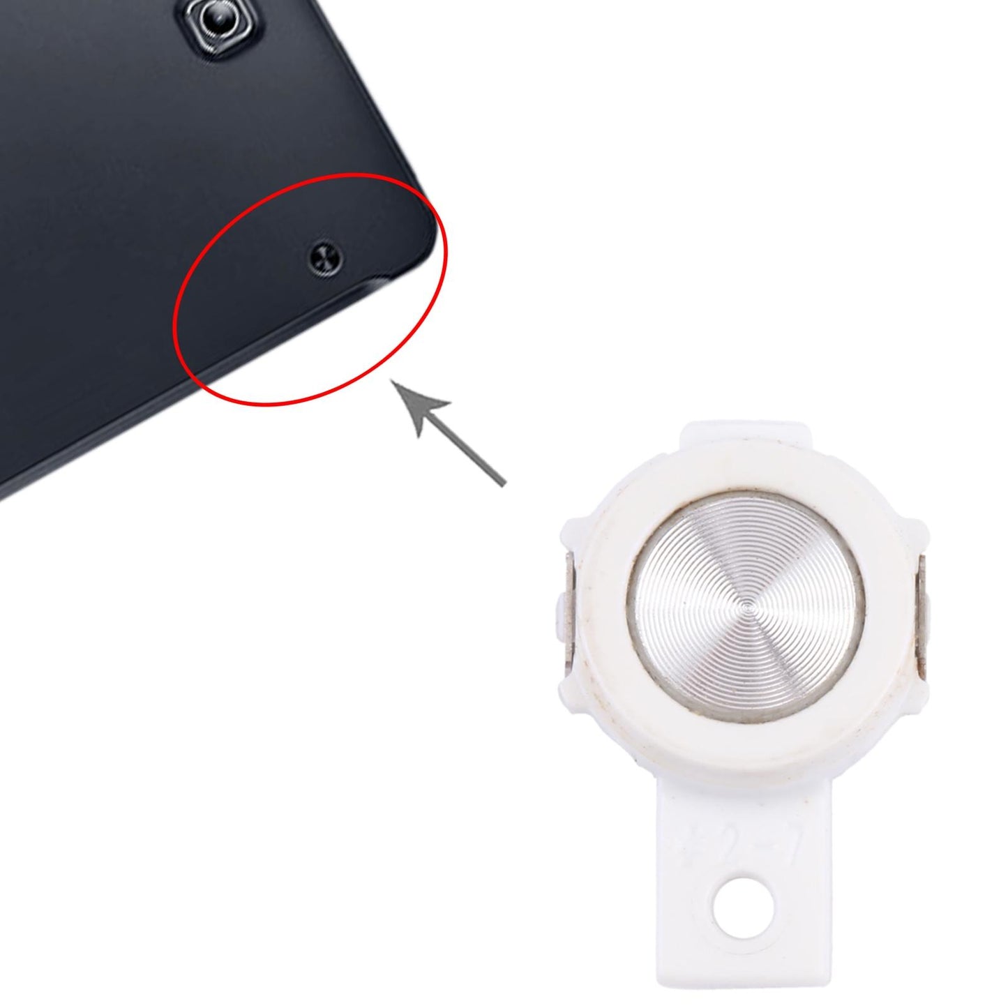Home-knop voor Samsung Galaxy Tab S2 9.7 SM-T810/T813/T815/T817/T819 (wit)