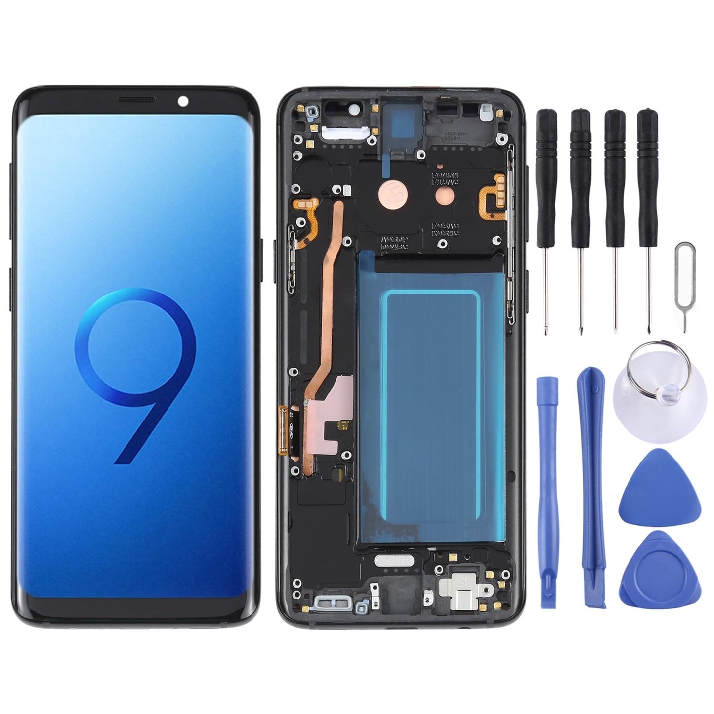 Display unit OLED voor Samsung Galaxy S9 (SM-G960) met frame