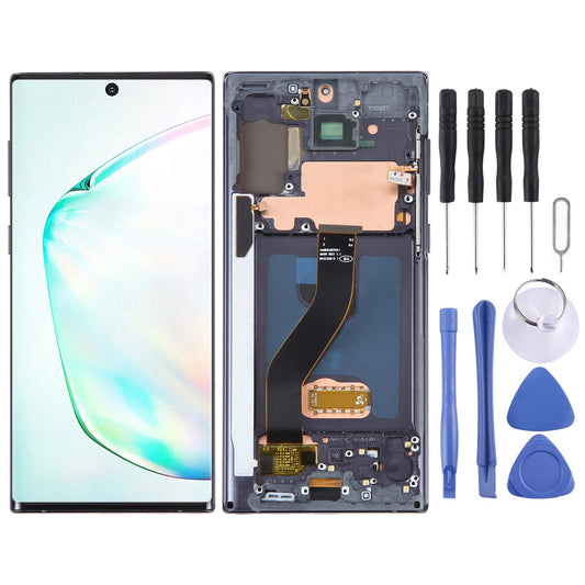 Display unit OLED voor Samsung Galaxy Note10 SM-N970F (met frame, Zwart)