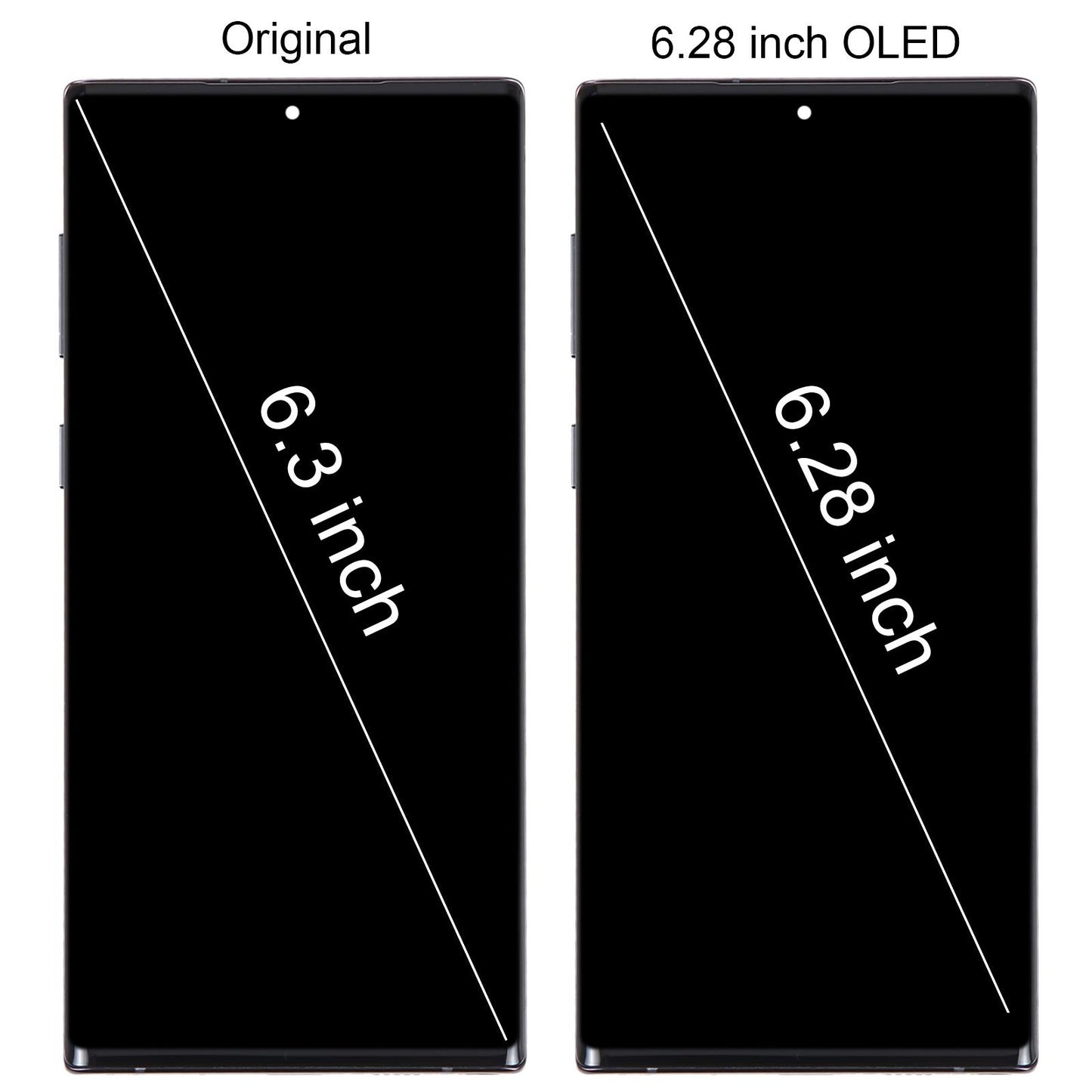 Display unit OLED voor Samsung Galaxy Note10 SM-N970F (met frame, Zwart)