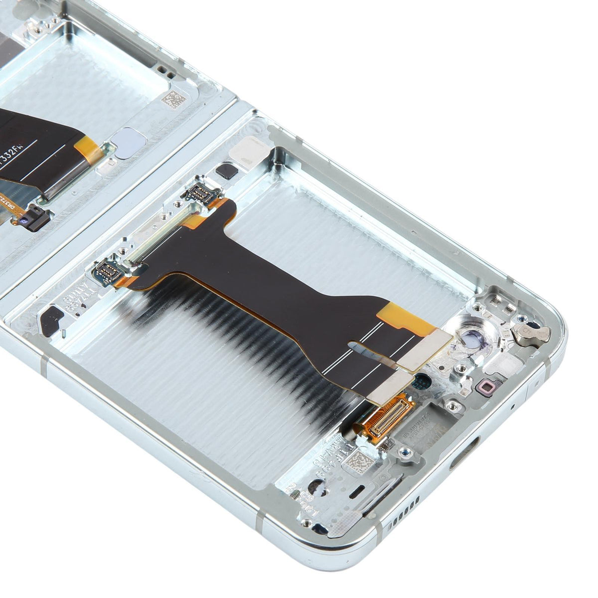 Display unit AMOLED (hoofdscherm) voor Samsung Galaxy Z Flip5 (SM-F731) met frame (groen)