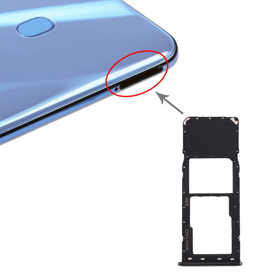 Simkaarthouder voor Samsung Galaxy A20, A30 en A50 (zwart)