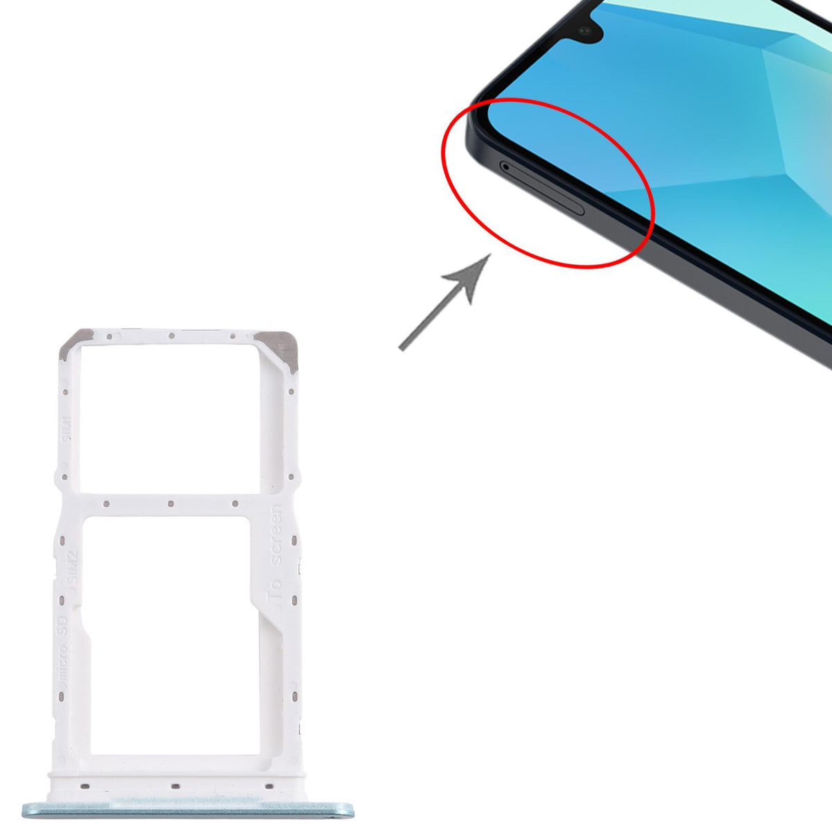 Simkaarthouder voor Samsung Galaxy A16 5G (SM-A166P) (groen)