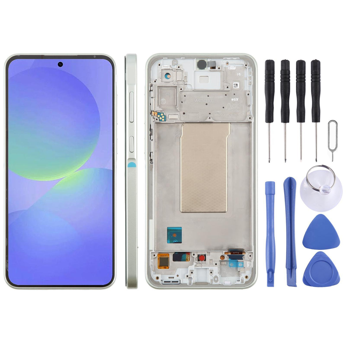Display unit OLED voor Samsung Galaxy A36 (SM-A366B) met frame (groen)