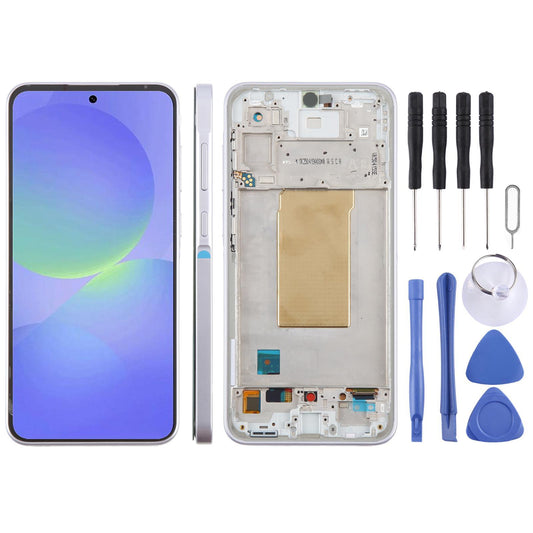 Display unit OLED voor Samsung Galaxy A36 (SM-A366B) met frame (paars)