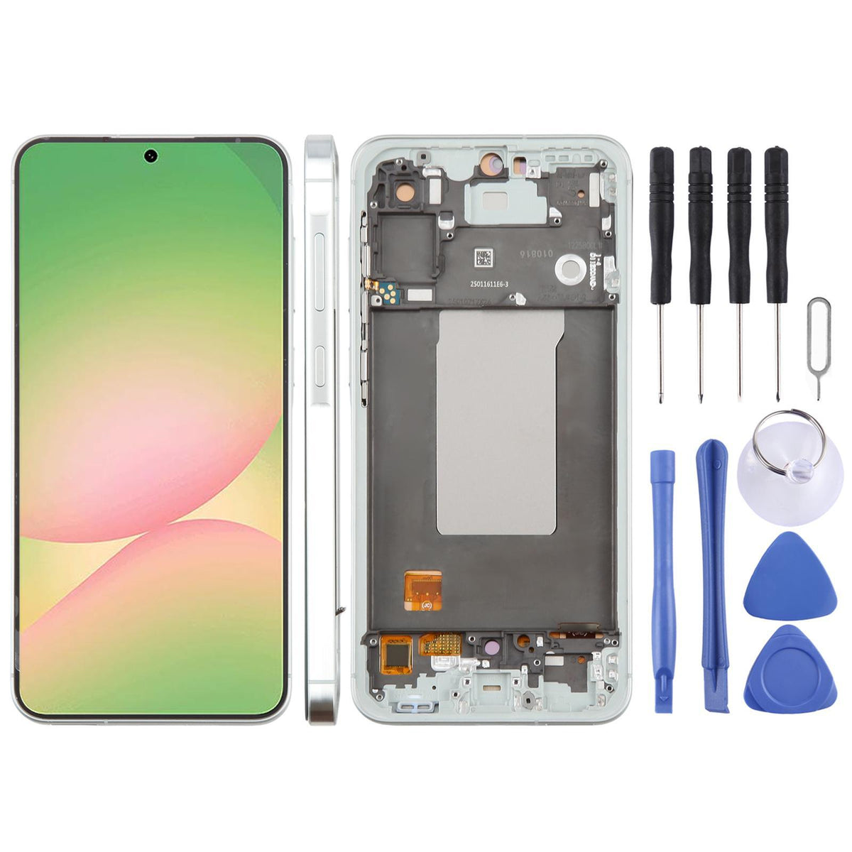 Display unit OLED met frame voor Samsung Galaxy A56 SM-A566B (Groen)