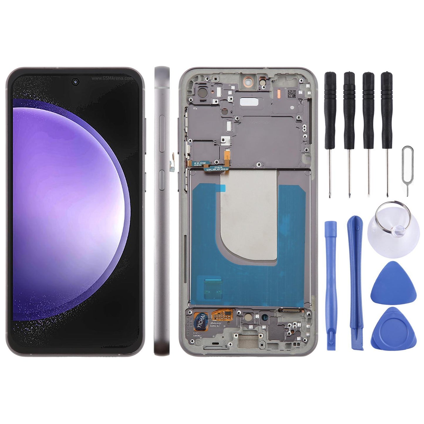 Display unit AMOLED voor Samsung Galaxy S23 FE (zwart)