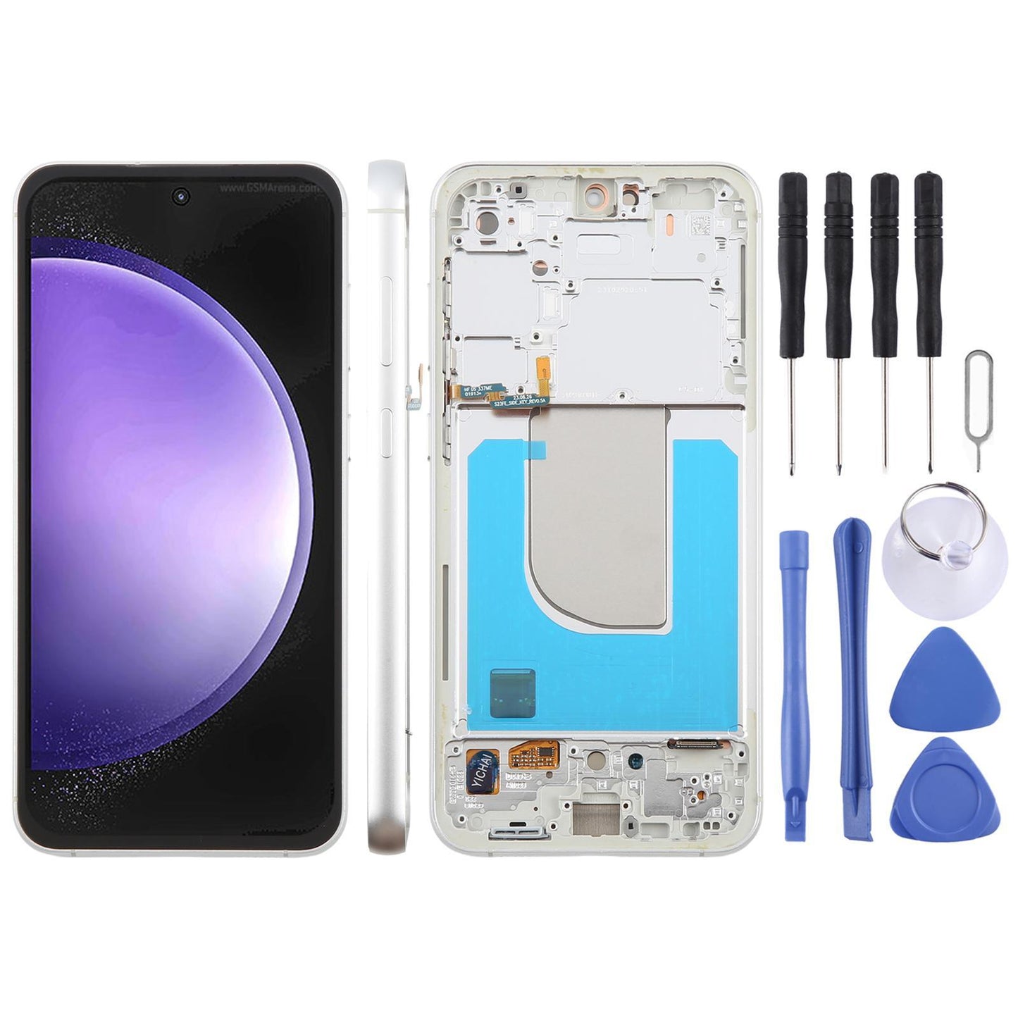 Display unit AMOLED voor Samsung Galaxy S23 FE (zilver)