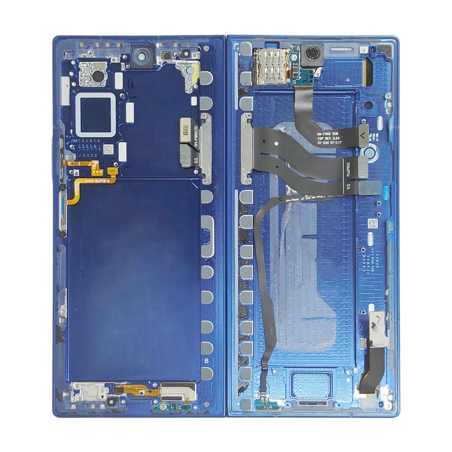 Display unit AMOLED binnenscherm voor Samsung Galaxy Z Fold7 SM-F966B (met frame, Blauw)