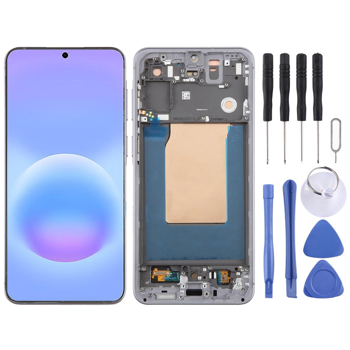 Display unit AMOLED voor Samsung Galaxy A57 SM-A576B (met frame, Grijs)