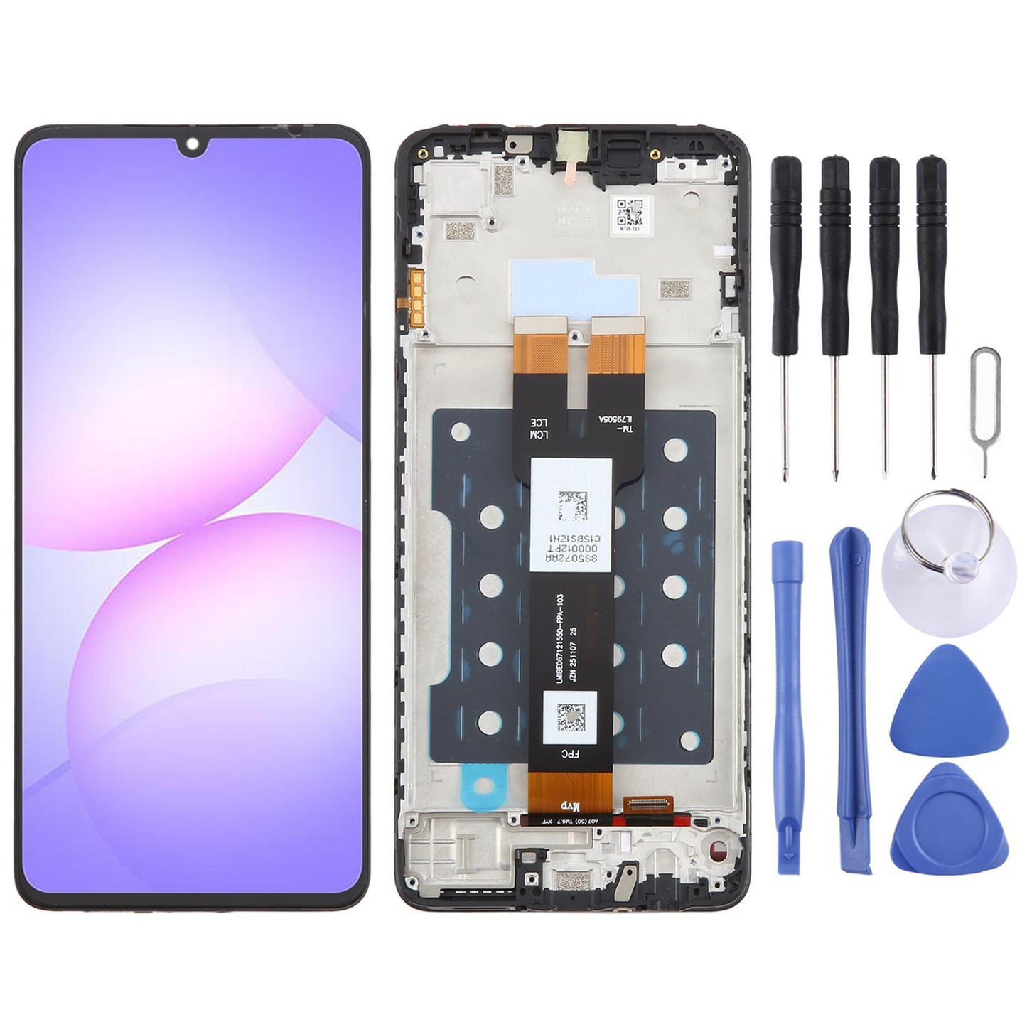 Display unit LCD voor Samsung Galaxy A07 5G (SM-A076B) met frame