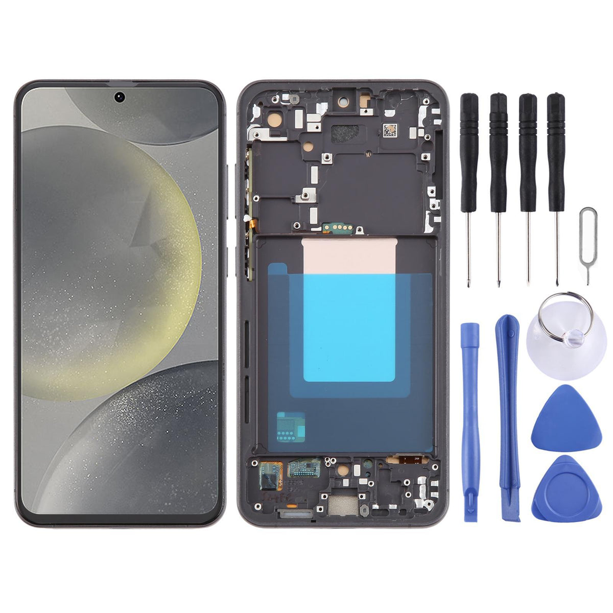 Display unit TFT met frame voor Samsung Galaxy S24 FE SM-S721B (Zwart)