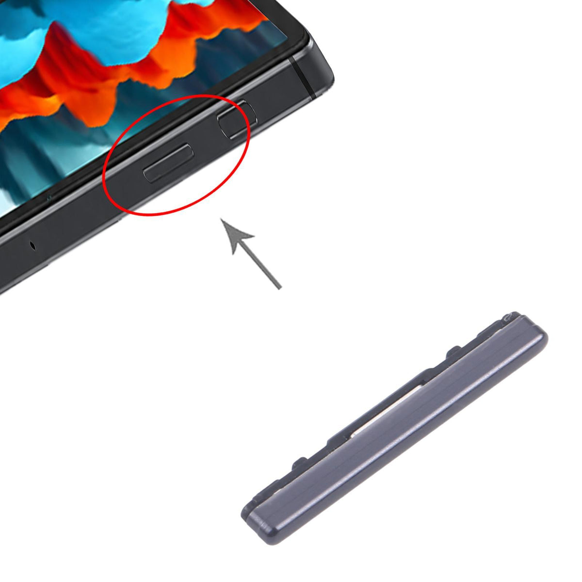 Volumeknop voor Samsung Galaxy Tab S7 (SM-T870/T875/T876) (zwart)