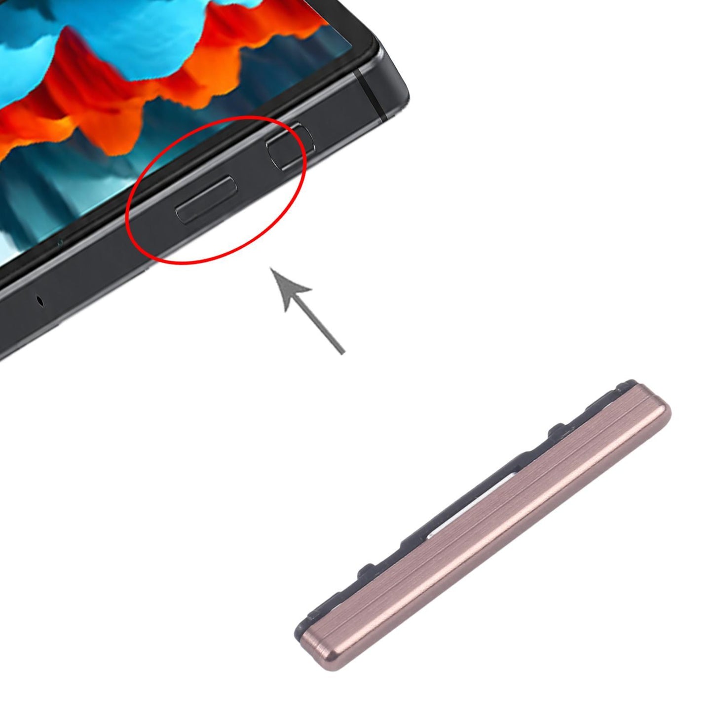 Volumeknop voor Samsung Galaxy Tab S7 SM-T870/T875/T876 (brons)