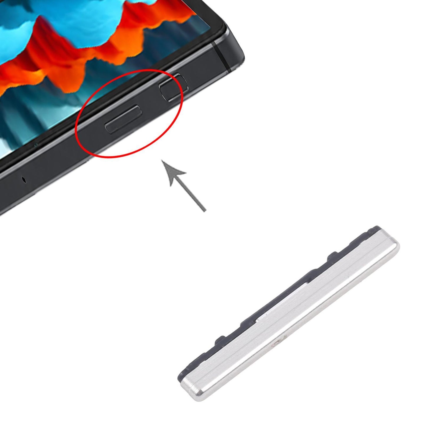 Volumeknop voor Samsung Galaxy Tab S7 SM-T870/T875/T876 (zilver)
