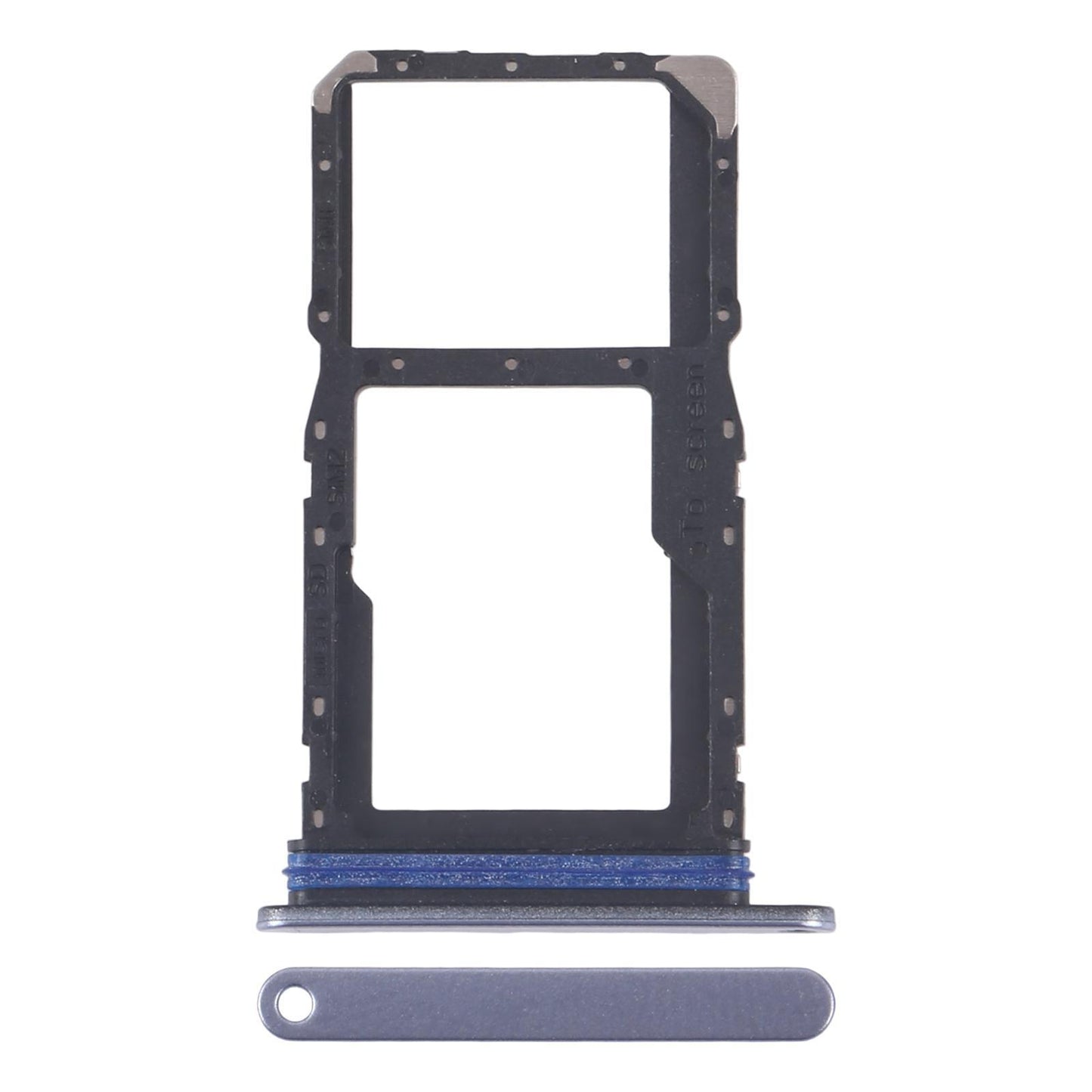 Simkaarthouder voor dual sim en microSD voor Samsung Galaxy A07 5G SM-A076B (lichtblauw)