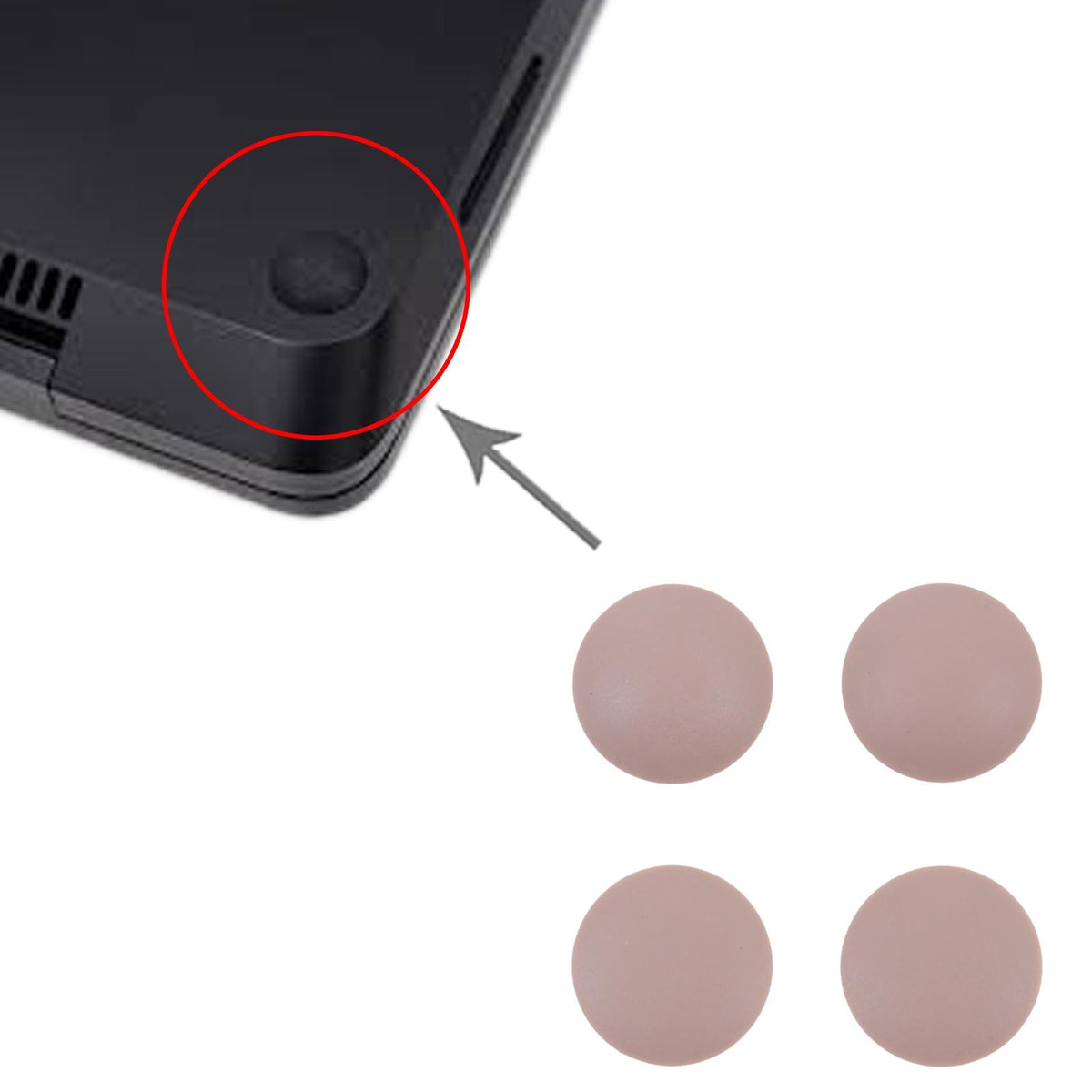 Rubberen voetjes onderklep 4 stuks voor Microsoft Surface Laptop 3 / 4 (goud)