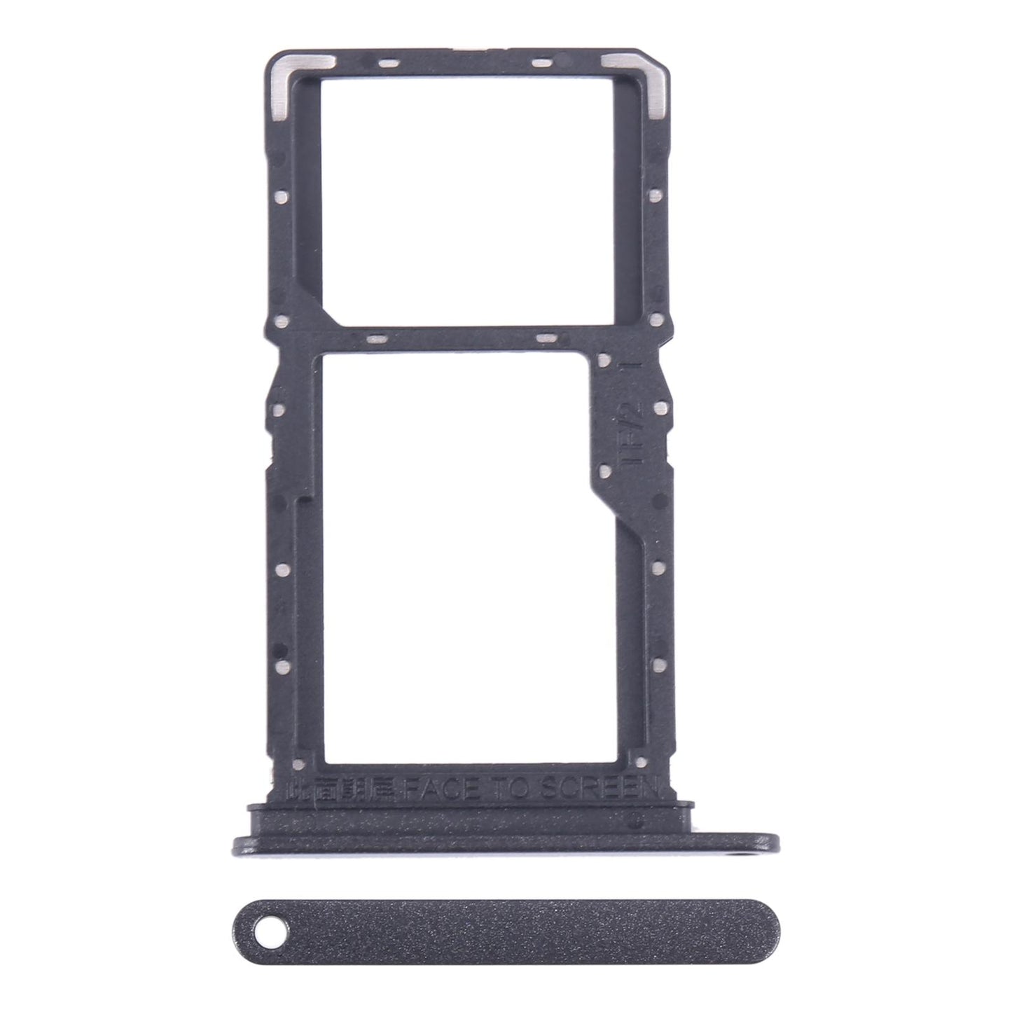 Simkaarthouder (SIM + microSD) voor Xiaomi Redmi Note 13 5G (zwart)