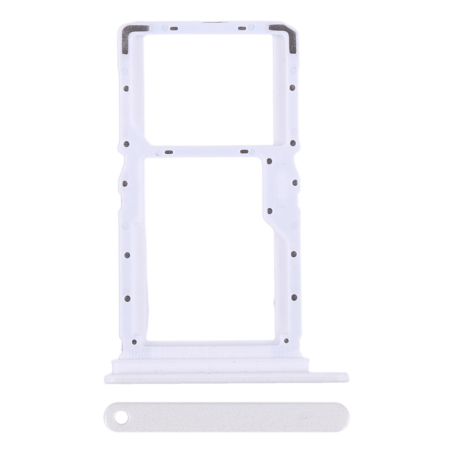 Simkaarthouder (SIM + microSD) voor Xiaomi Redmi Note 13 5G (wit)