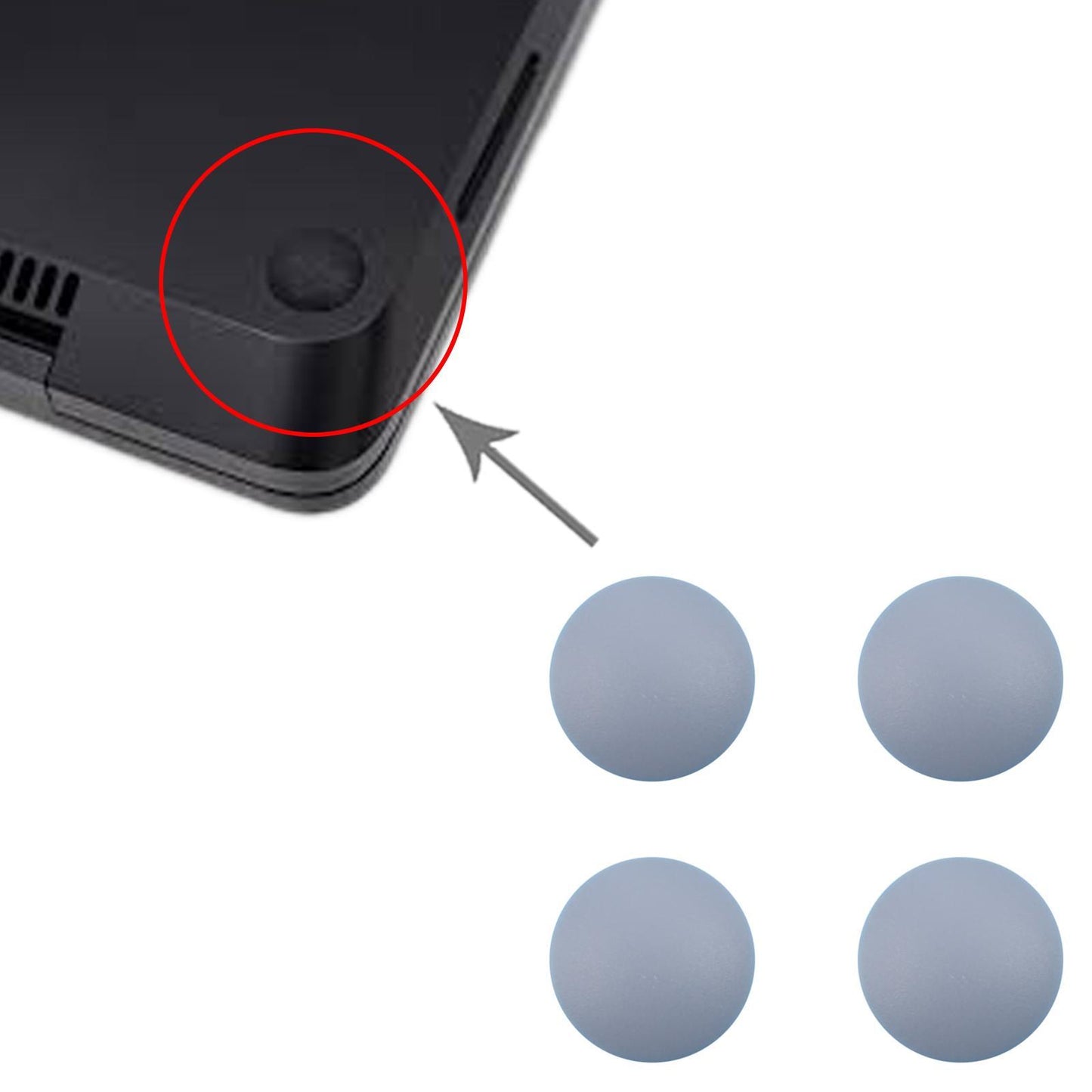 Rubberen voetjes-set 4-delig voor Microsoft Surface Laptop 3 / 4 / 5 1867 1868 1872 1950 1952 (blauw)