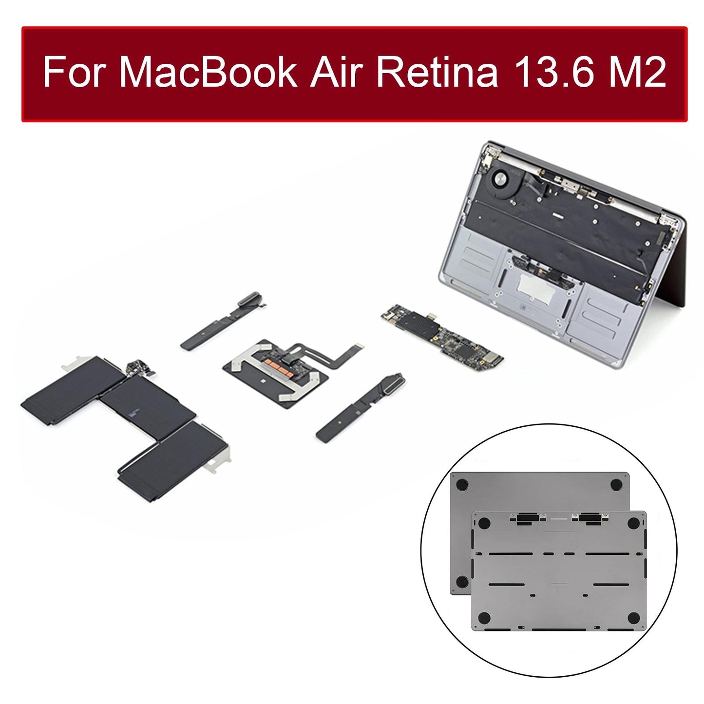 Onderklep voor MacBook Air 13,6 inch M2 A2681 (2022, EMC 4074) (Goud)