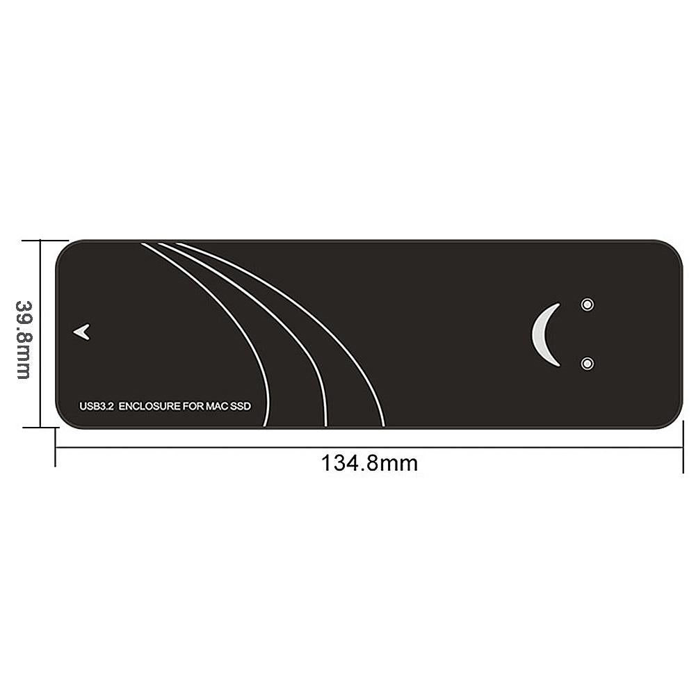 USB 3.2 SSD-behuizing adapter voor MacBook Air en Pro 2013-2017 (10 Gbps, met kabelset)