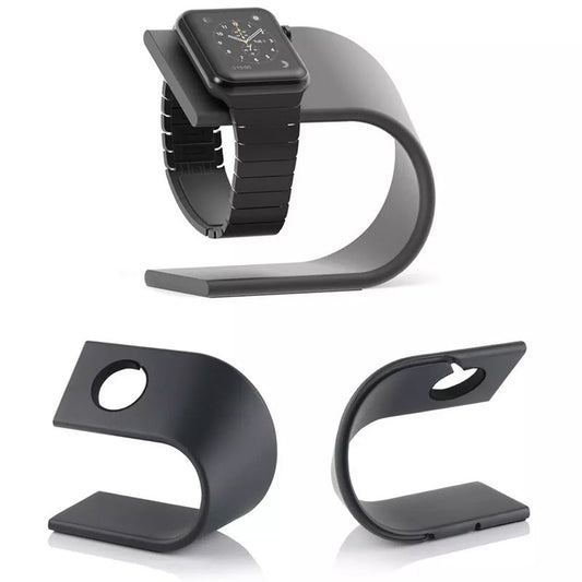 Aluminum houder geschikt voor Apple Watch zwart